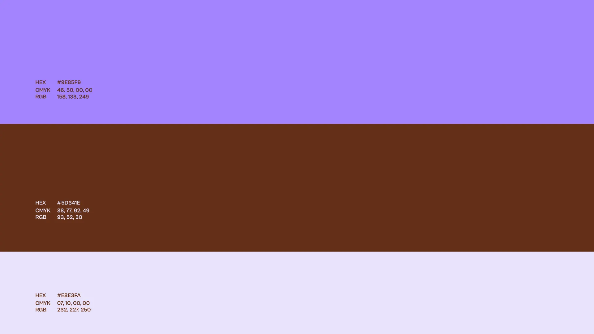 Paleta cromática de Cafayán, con el violeta como color principal frente a los marrones tradicionales del café